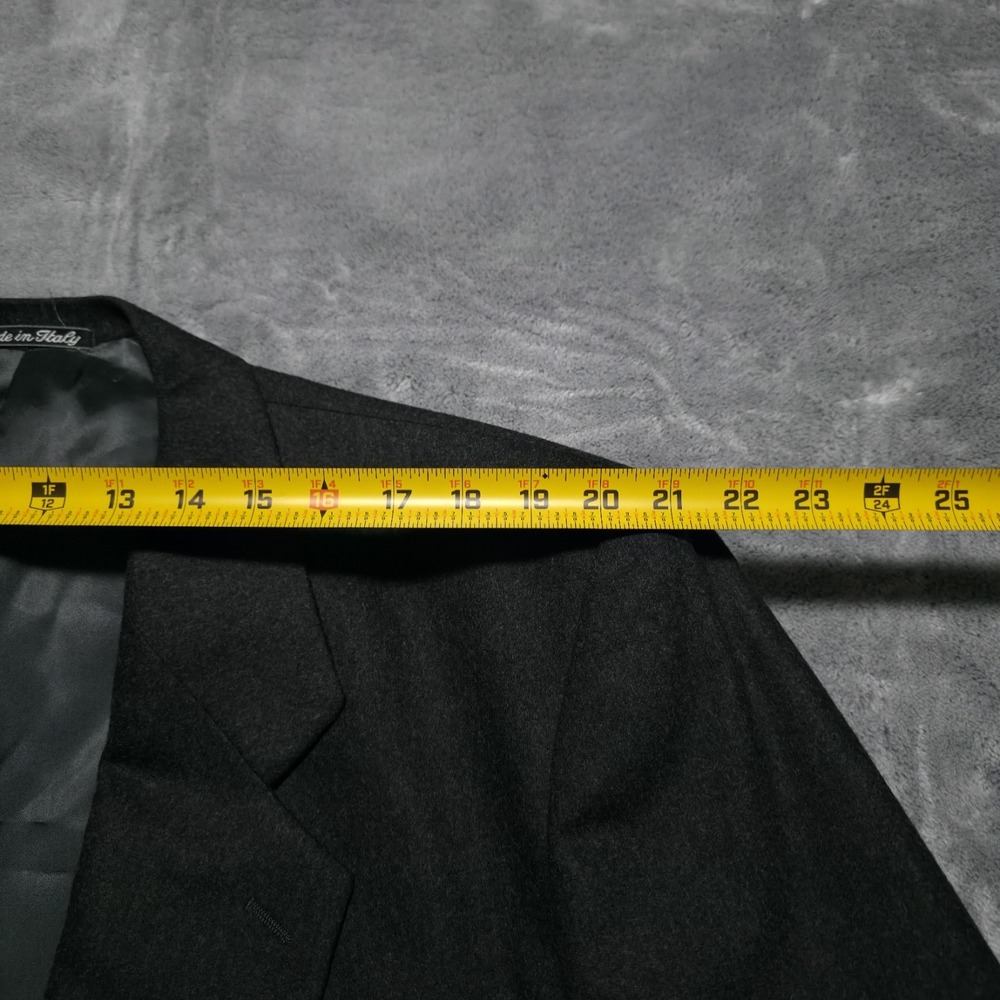 Vintage Giorgio Armani Mens 44R Dark Gray Wool Cashmere Blazer Jacket Italy Made - Picture 12 of 12